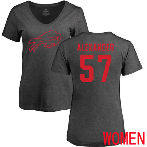 NFL Women Buffalo Bills #57 Lorenzo Alexander Ash One Color T Shirt